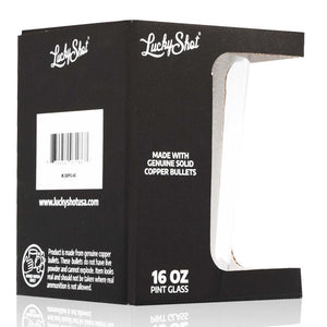 Shots Fired by Lucky Shot USA .50 Cal BMG Bullet Beer Pint - FUBAR gravure - Bierglas (475ml)