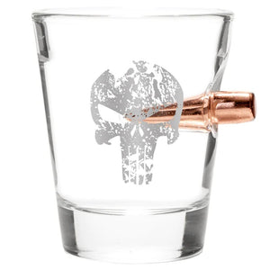 Shots Fired by Lucky Shot USA .308 bullet Punisher Shot Glass