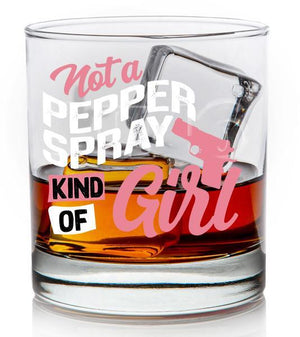 Shots Fired by Lucky Shot USA Americana Collection – Whiskyglas – "PEPPER SPRAY GIRL" (325ml)