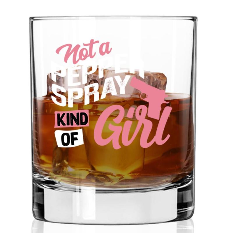 Shots Fired by Lucky Shot USA Americana Collection – Whiskyglas – "PEPPER SPRAY GIRL" (325ml)