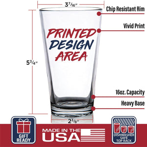 Shots Fired by Lucky Shot USA Americana Collection – Bierglas (Pint) – "WHEN YOU COME FOR MINE" – (475ml) (Copy)
