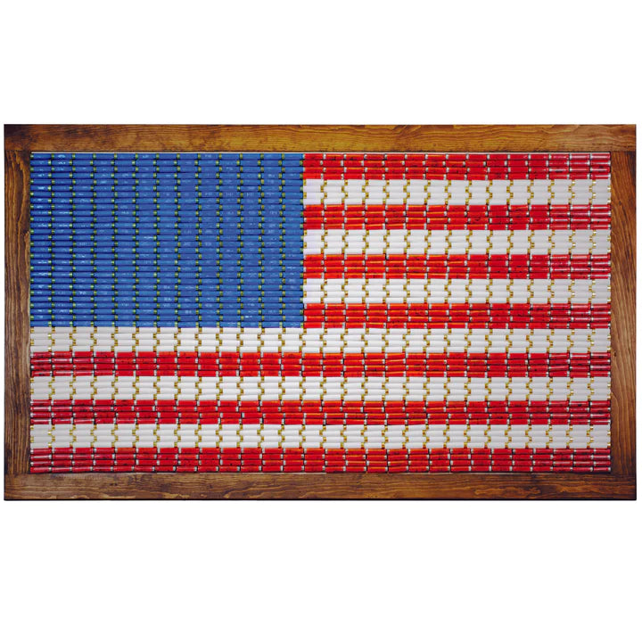 Shots Fired by Lucky Shot USA Lucky Shot USA - Amerikaanse vlag - handgemaakt van shotgun shells (104 cm x 61 cm)
