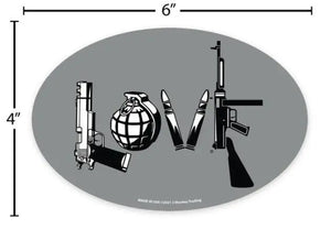 Lucky Shot USA- Magneetsticker - Gun Love
