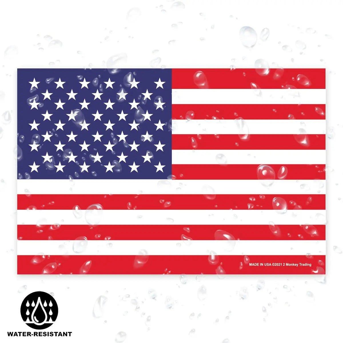 Lucky Shot USA- Magneetsticker- Amerikaanse vlag