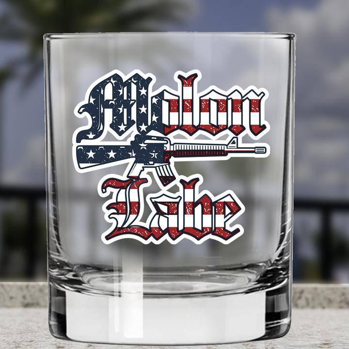 Shots Fired by Lucky Shot USA Americana Collection – Whiskyglas – "MOLON LABE AMERICA " (325ml)