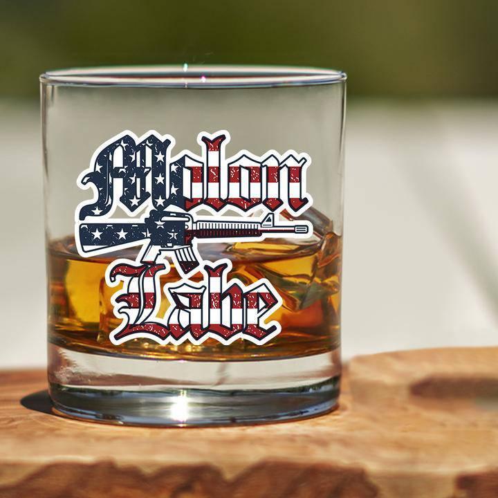 Shots Fired by Lucky Shot USA Americana Collection – Whiskyglas – "MOLON LABE AMERICA " (325ml)