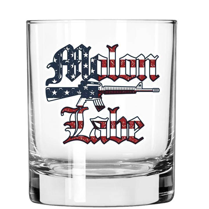 Shots Fired by Lucky Shot USA Americana Collection – Whiskyglas – "MOLON LABE AMERICA " (325ml)