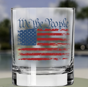 Shots Fired by Lucky Shot USA Americana Collection – Whisky glas – "WE THE PEOPLE FLAG" (325ml)