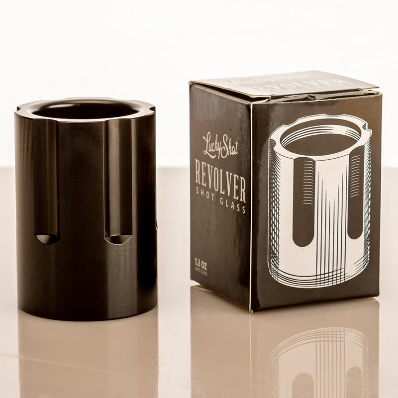 Shots Fired by Lucky Shot USA Lucky Shot - Revolver Shotglas Zwart (60ml)
