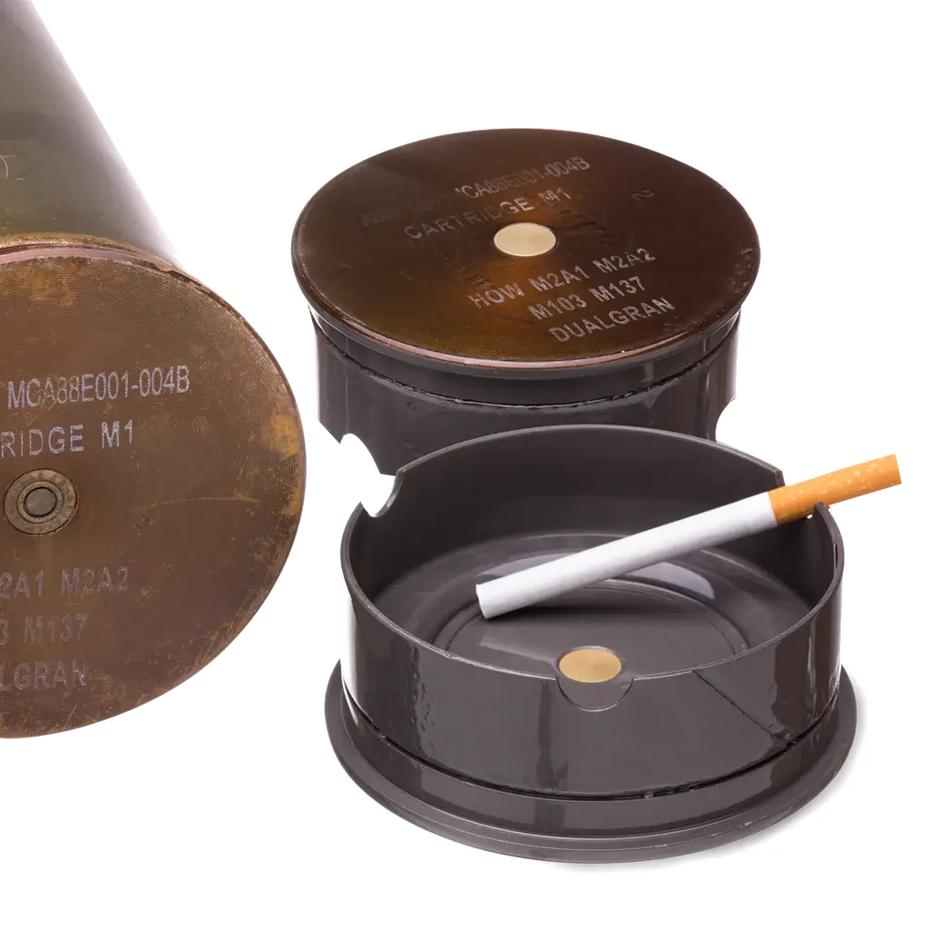 Shots Fired by Lucky Shot USA Lucky Shot 105mm Howitzer shell tankgranaat asbak