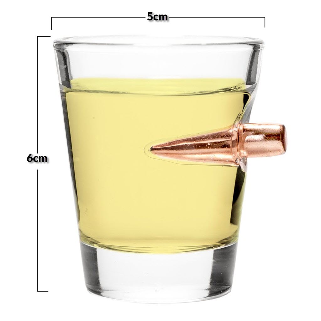 Shots Fired by Lucky Shot USA .308 bullet Punisher Shot Glass