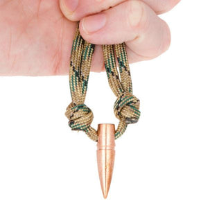 Lucky Shot USA Necklaces Paracord sniper ketting met .308/7.62 Projectiel (Camo of Zwart) 12.99 Shots Fired!