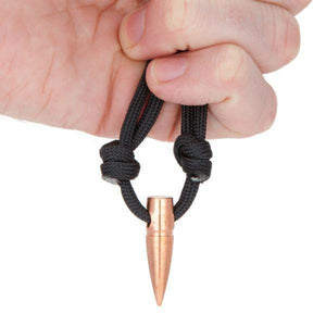 Lucky Shot USA Necklaces Paracord sniper ketting met .308/7.62 Projectiel (Camo of Zwart) 12.99 Shots Fired!