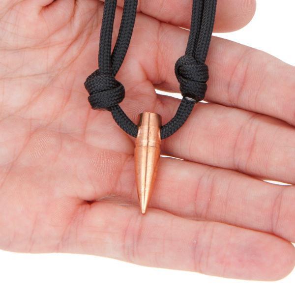 Lucky Shot USA Necklaces Paracord sniper ketting met .308/7.62 Projectiel (Camo of Zwart) 12.99 Shots Fired!