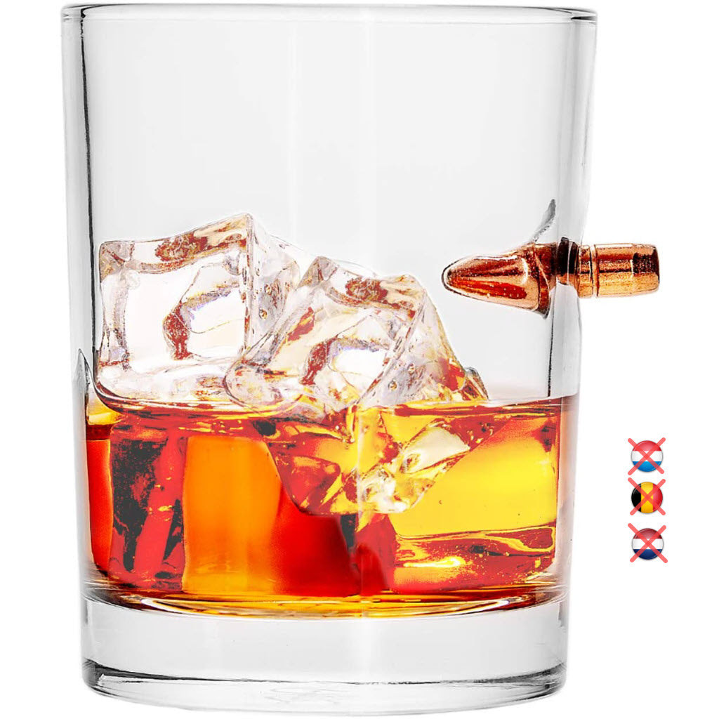 Shots Fired® Lucky Shot USA .308/7.62 Bullet Whiskyglas (300ml)