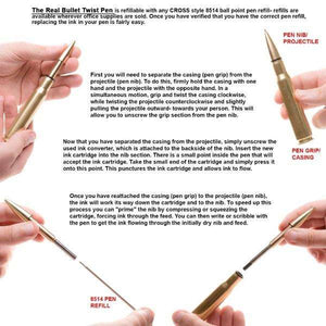 Lucky Shot USA Stylus Pens .50 Cal Sniper Bullet Twist Pen 19.99 Shots Fired!