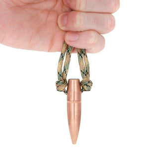 Shots Fired by Lucky Shot USA Paracord sniper ketting met .50 CAL Projectiel (Camo of Zwart)