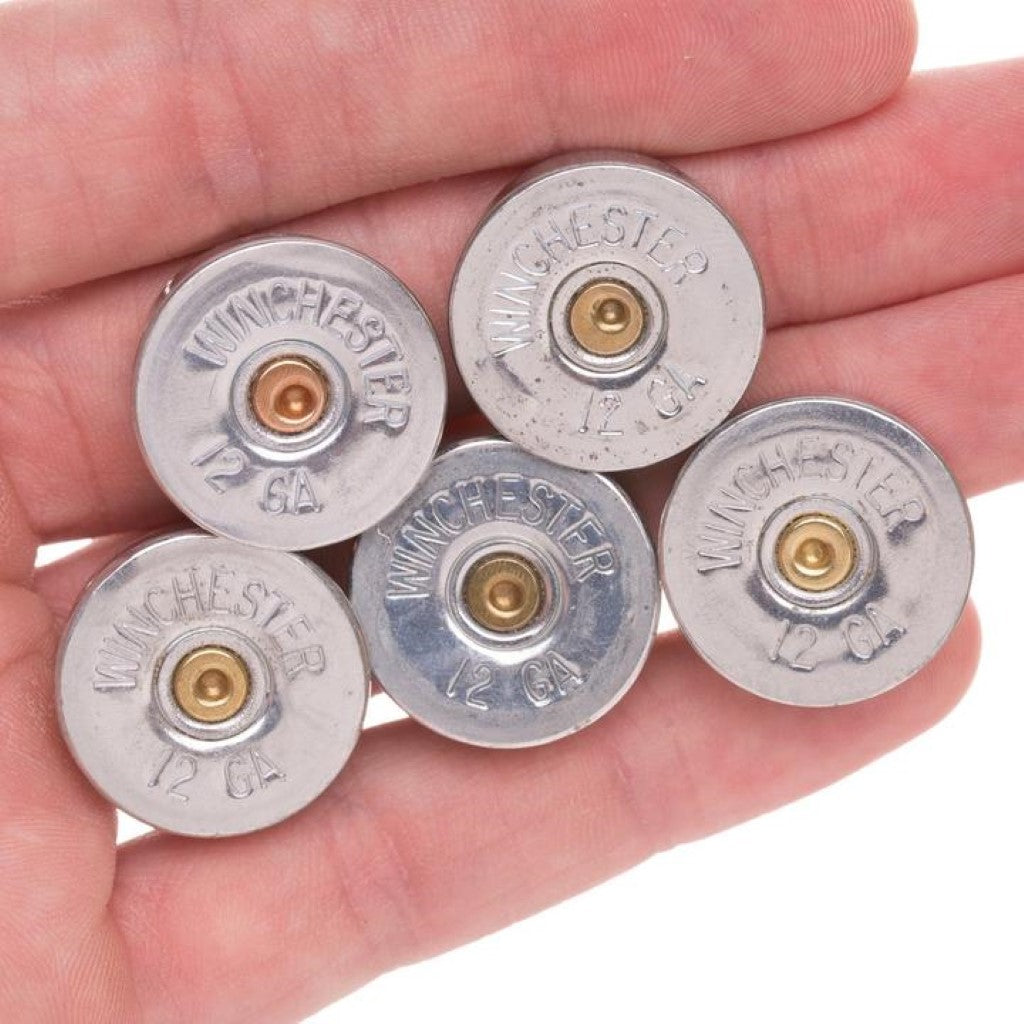Shots Fired by Lucky Shot USA 12Gauge Shotgun Shell Magneten 5 stuks (Nikkel)