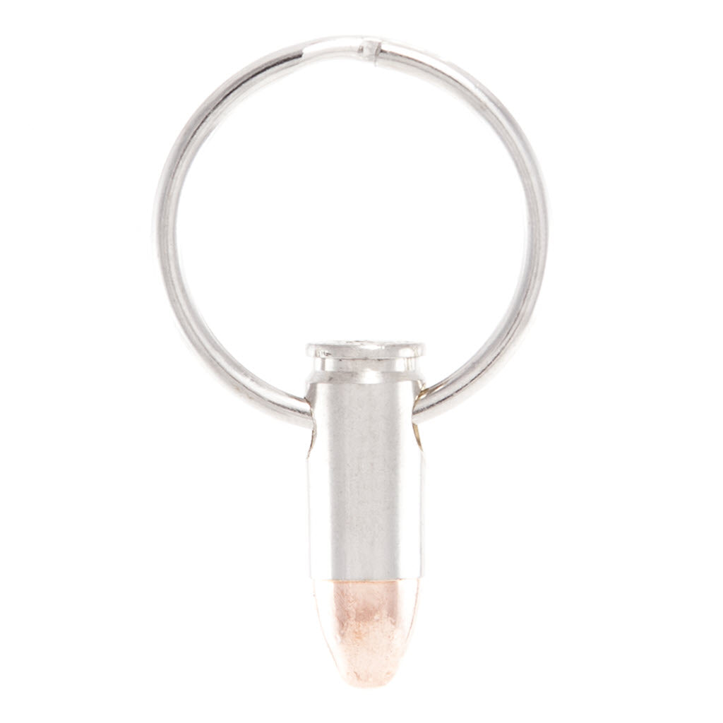 Shots fired by Lucky Shot USA 9MM Bullet Keychain Sleutelhanger (nikkel)