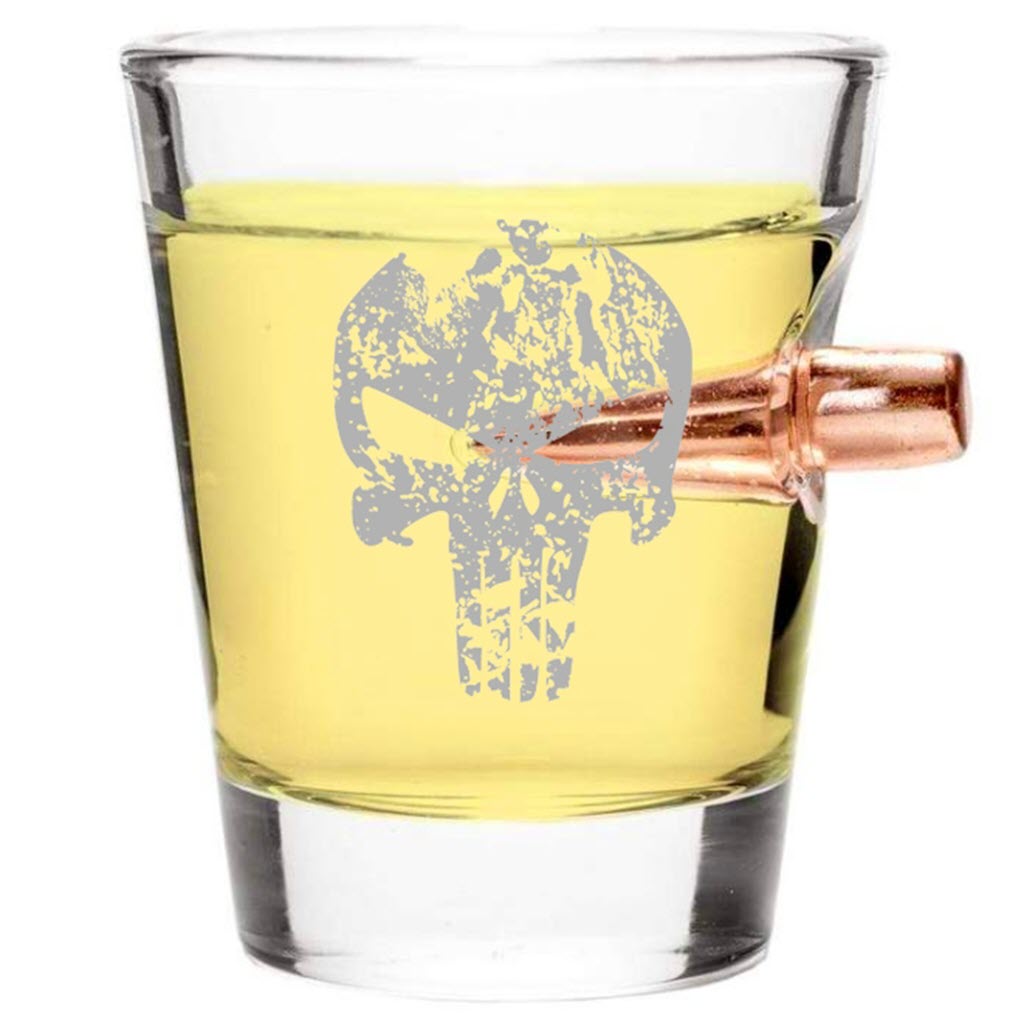 Shots Fired by Lucky Shot USA .308 bullet Punisher Shot Glass