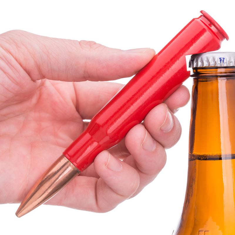 Shots Fired by Lucky Shot USA .50 Cal BMG Bullet Bottle Opener - Bieropener (Rood)