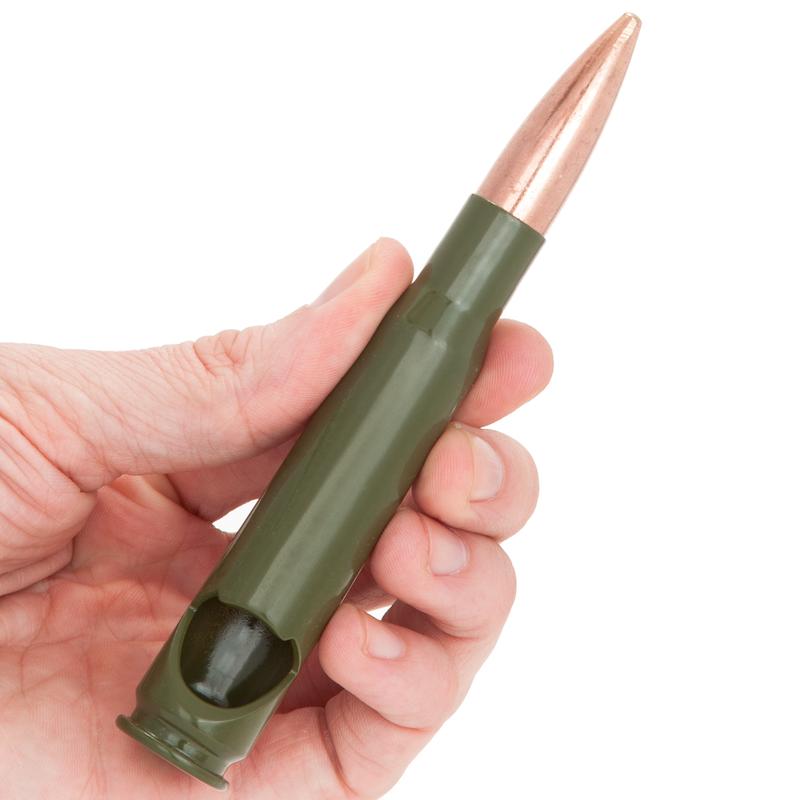 Shots Fired by Lucky Shot USA .50 Cal BMG Bullet Bottle Opener - Bieropener (Legergroen/Olive Drab)
