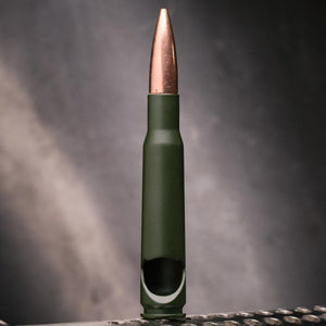 Shots Fired by Lucky Shot USA .50 Cal BMG Bullet Bottle Opener - Bieropener (Legergroen/Olive Drab)