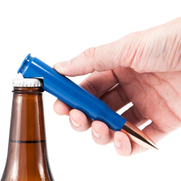 Shots Fired by Lucky Shot USA .50 Cal BMG Bullet Bottle Opener - Bieropener (Blauw)