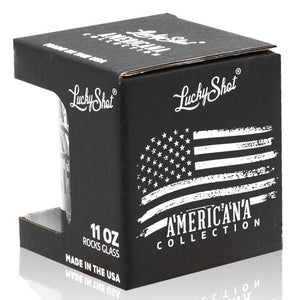 Shots Fired by Lucky Shot USA Americana Collection – Whiskyglas – "PEPPER SPRAY GIRL" (325ml)