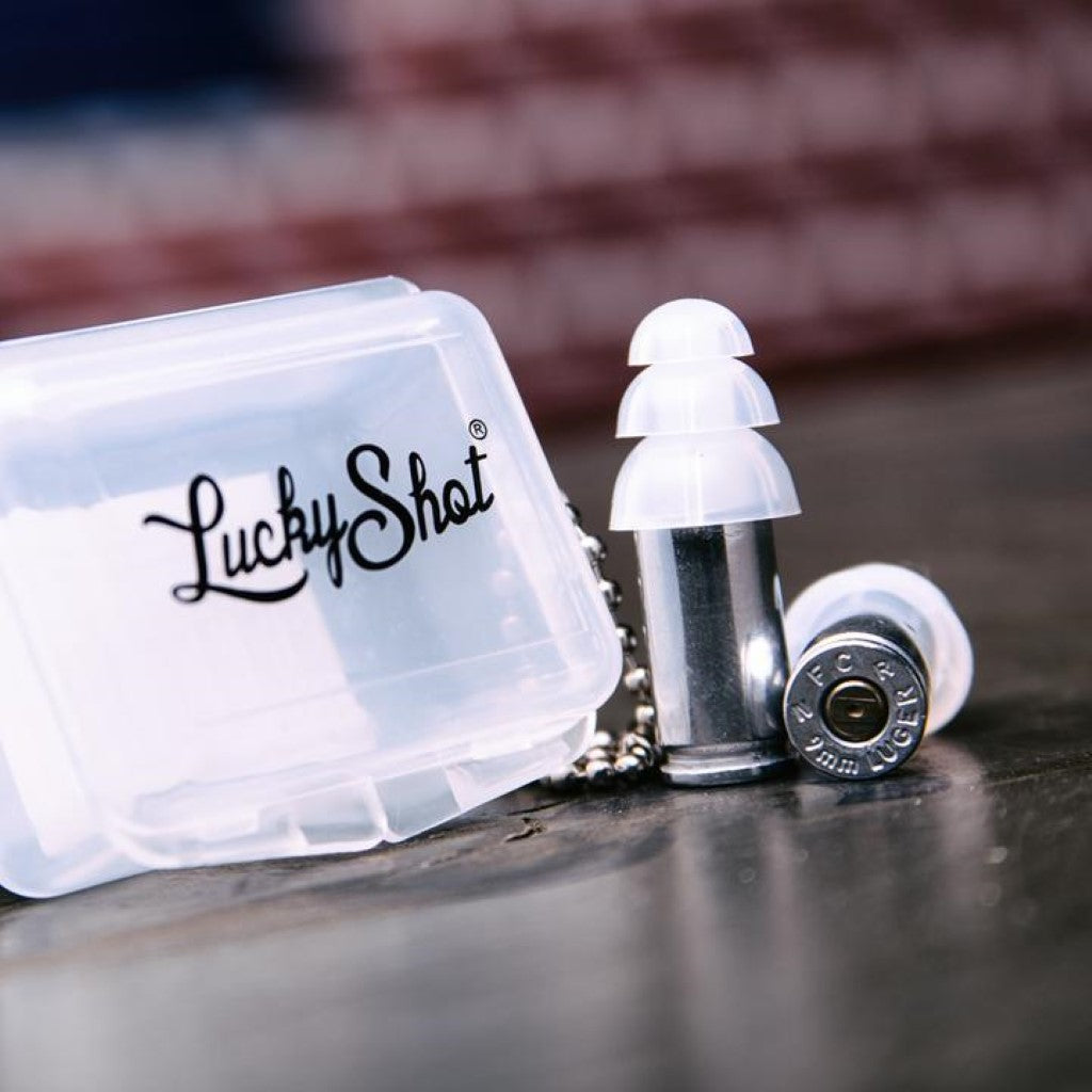 Lucky Shot USA Earplugs 9mm Oordopjes in handig doosje (Nikkel) 8.99 Shots Fired!