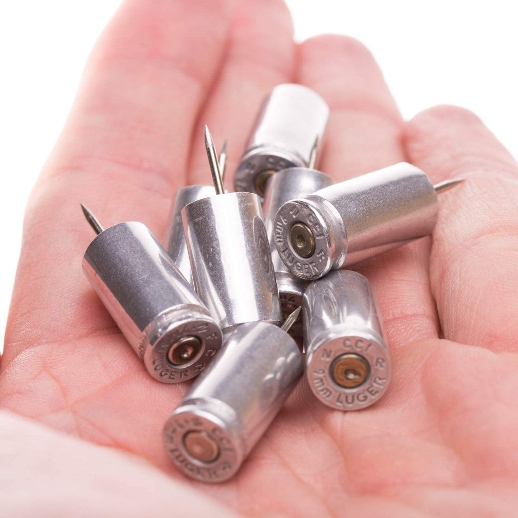 Shots Fired by Lucky Shot USA 9mm Luger Punaises 8 stuks (Nikkel)