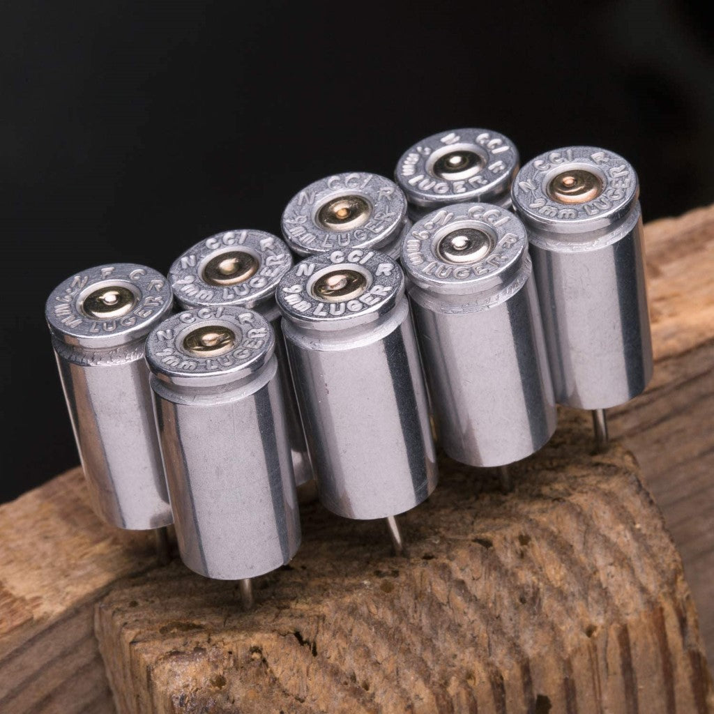 Shots Fired by Lucky Shot USA 9mm Luger Punaises 8 stuks (Nikkel)