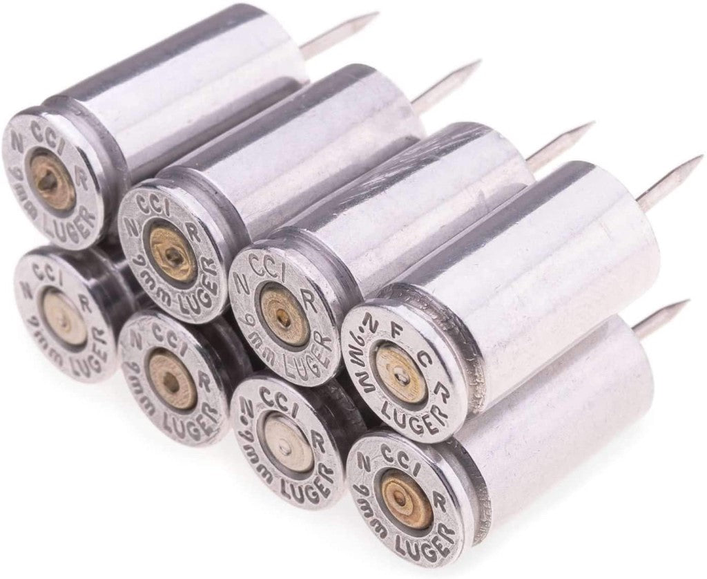 Shots Fired by Lucky Shot USA 9mm Luger Punaises 8 stuks (Nikkel)