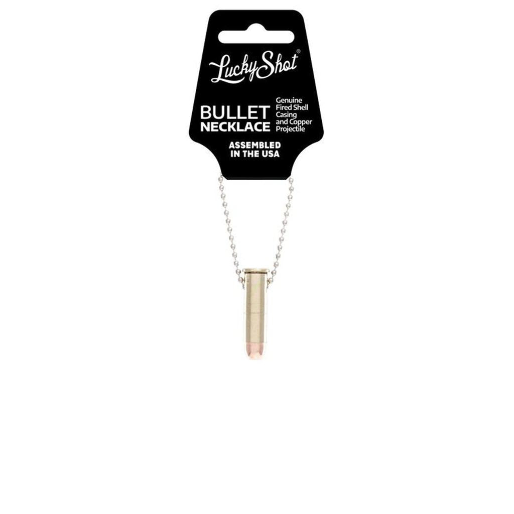Shots fired by Lucky Shot USA .38 Special Ball Chain Bullet Necklace Kogelketting (60cm)