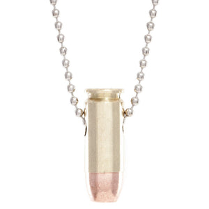 Shots fired by Lucky Shot USA .40 S&W Ball Chain Bullet Necklace Kogelketting (60cm)