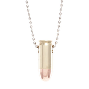 Shots fired by Lucky Shot USA .45 ACP Ball Chain Bullet Necklace Kogelketting (60cm)