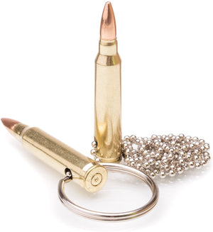 Shots fired by Lucky Shot USA .223/5.56 Ball Chain Bullet Necklace Kogelketting (60cm)