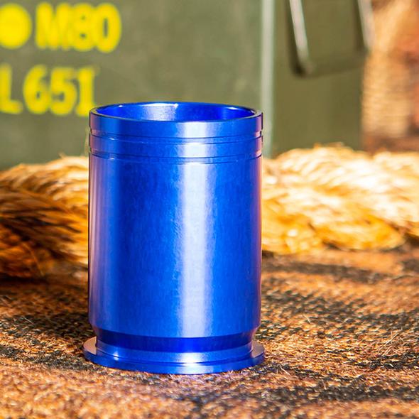 Shots Fired by Lucky Shot USA 40MM Shotglas "40 mike grenade" CNC Aluminium Blauw (60ml)